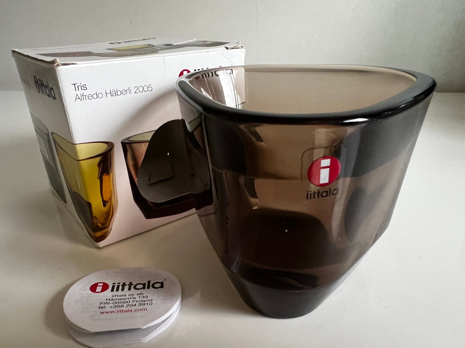 Nieuw Doos Iittala Tris Waxinelichthouder Sand Häberli, Bruin, Waxinelichthouder, Nieuw, Ophalen of Verzenden