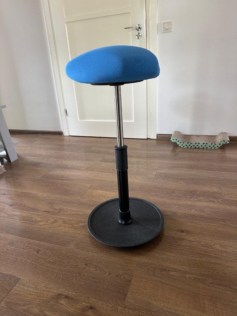 Ongo Free ergonomische kruk, Ophalen, Blauw, Nieuw, Bureaukruk