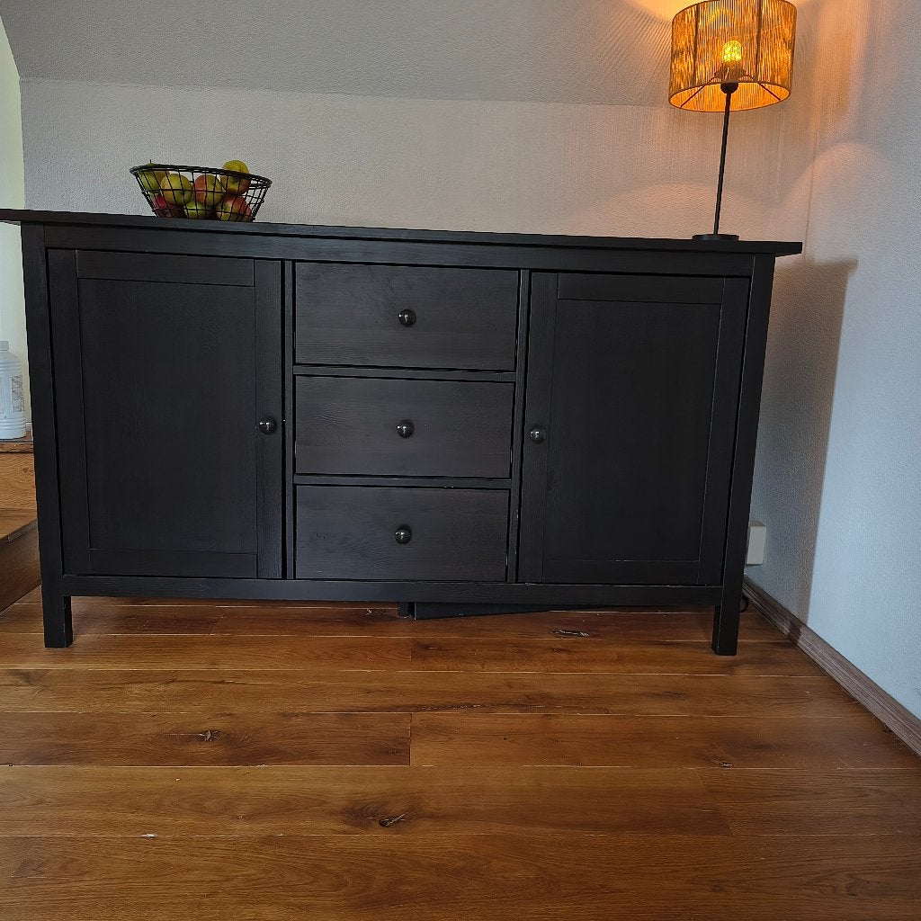 IKEA Hemnes dressoir, zwartbruin, Huis en Inrichting, Kasten | Buffetkasten, Ophalen, Gebruikt, 150 tot 200 cm, Minder dan 100 cm