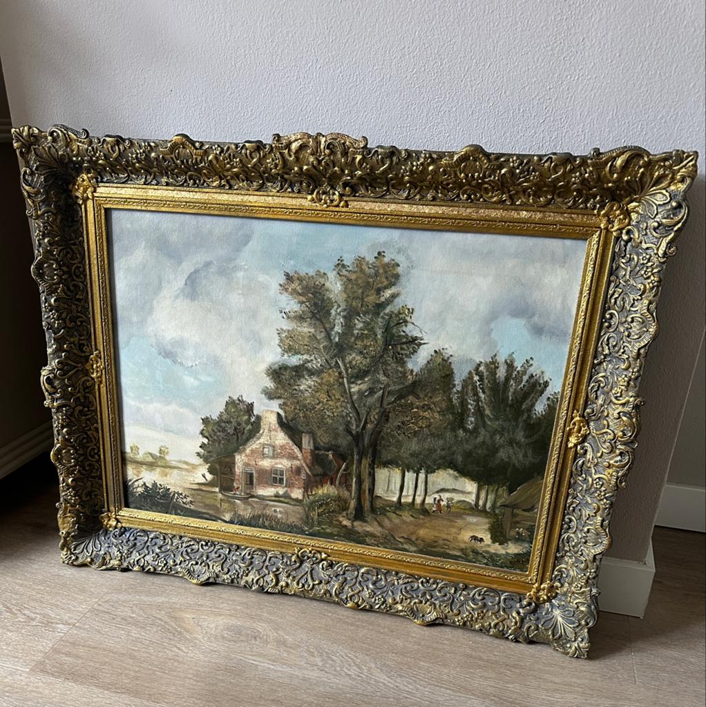 Sfeervol klassiek landschapsschilderij van B. Meyer, Antiek en Kunst, Kunst | Schilderijen | Klassiek, Ophalen