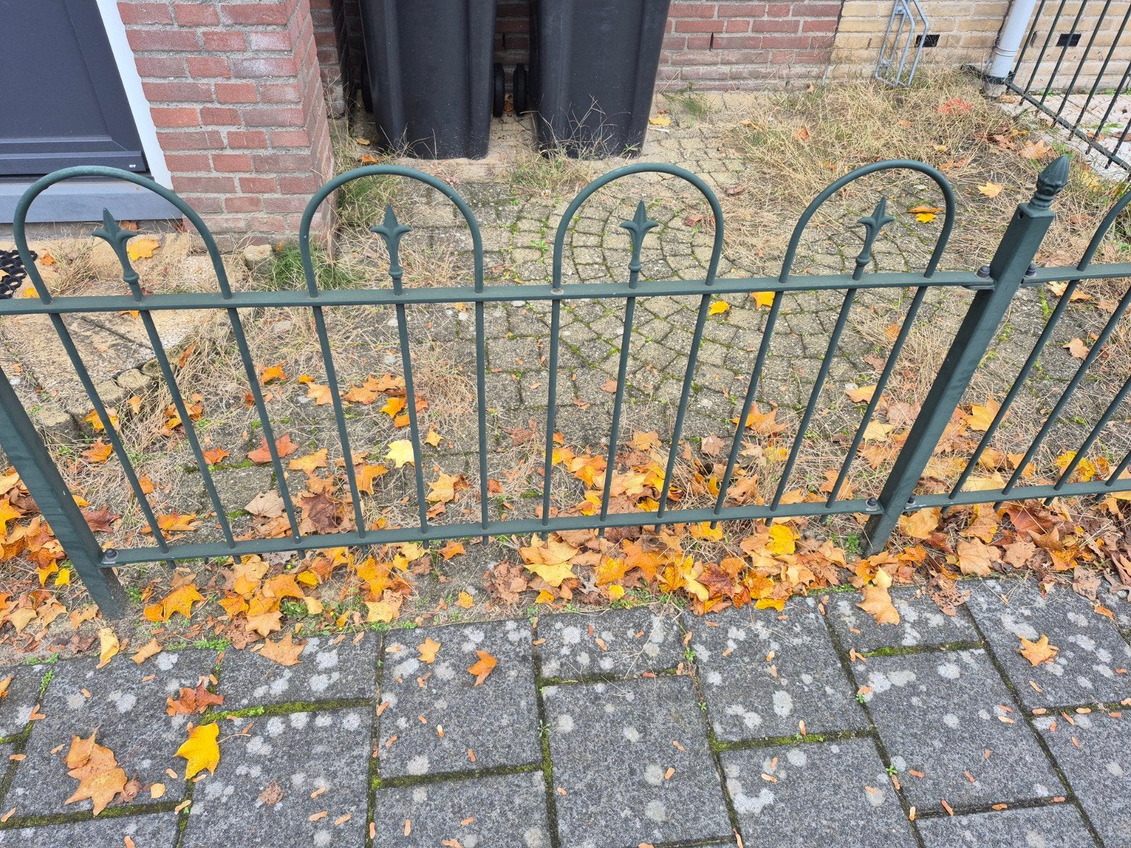 Groen ijzeren tuinhekje - Gebruikt, Tuin en Terras, Ophalen, Gebruikt, IJzer, Sierhekwerk