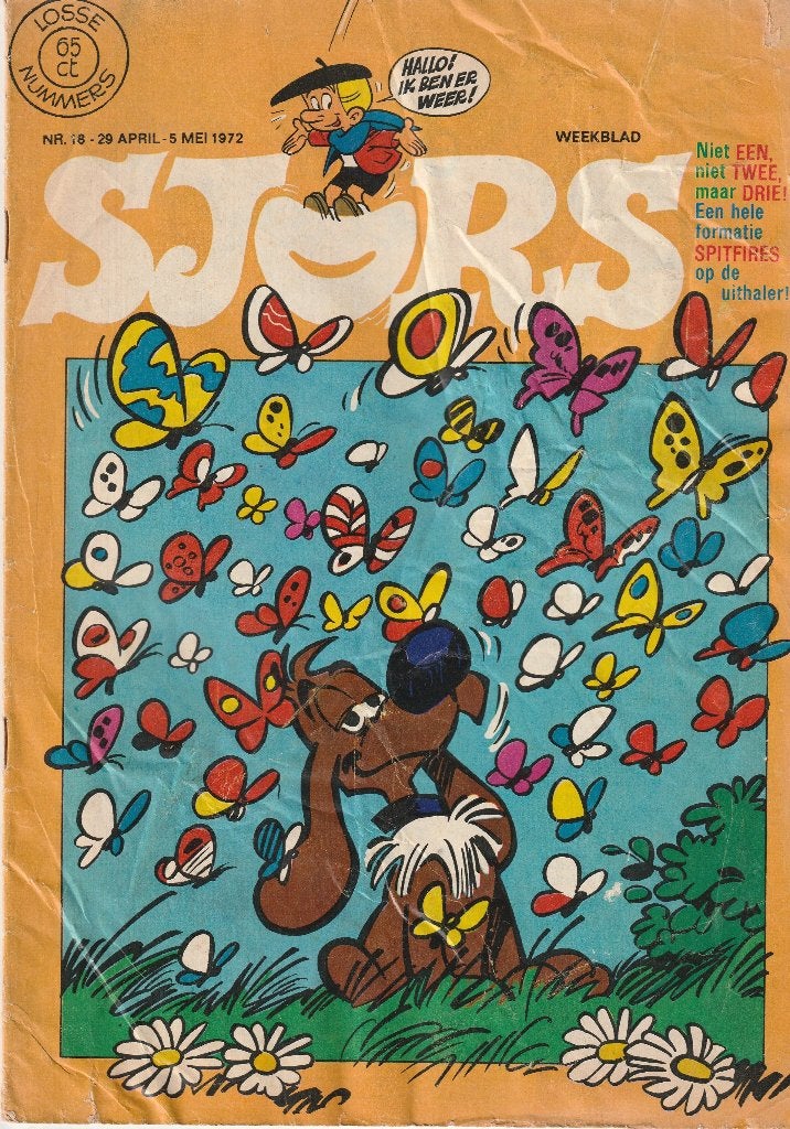 Sjors weekblad nr. 18 April - mei 1972, Eén stripboek, Ophalen of Verzenden, Gelezen