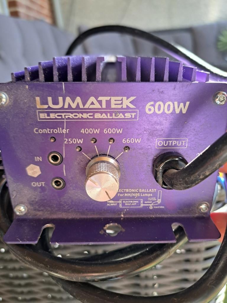 LUMATEK PRO 600W - Dimbaar 13stuks, Ophalen of Verzenden, Gebruikt, Elektronische ballast voor kweekverlichting