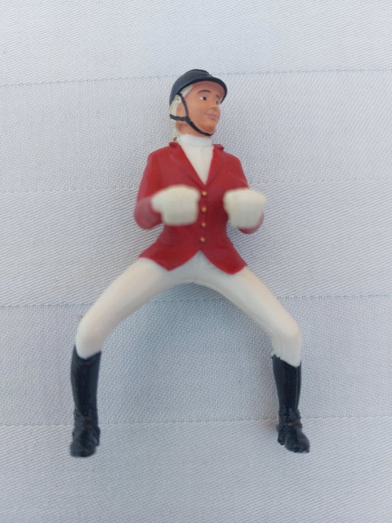 Ruiter rood, wit Schleich, D, Ophalen of Verzenden, Zo goed als nieuw