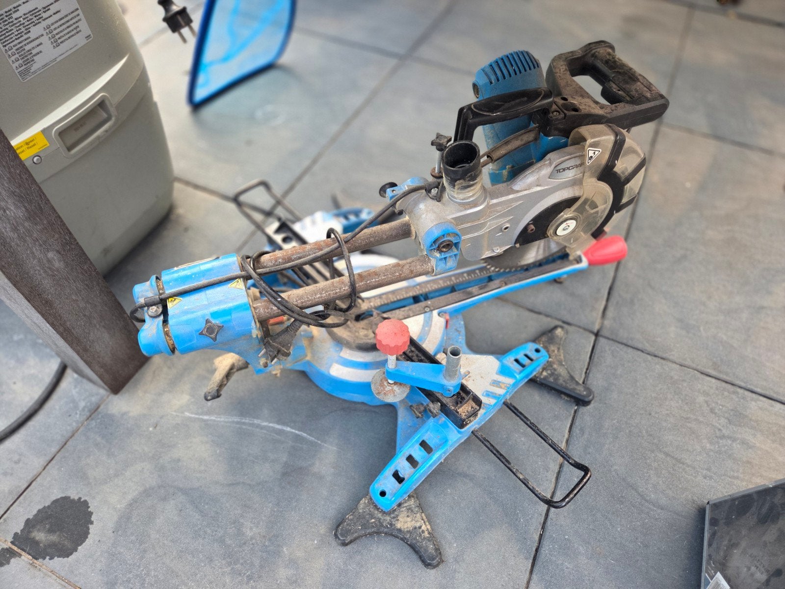 Topcraft afkort- en verstekzaag TCKS-210/AL – 1800W, Doe-het-zelf en Verbouw, Ophalen, Gebruikt, Topcraft, Afkortzaag