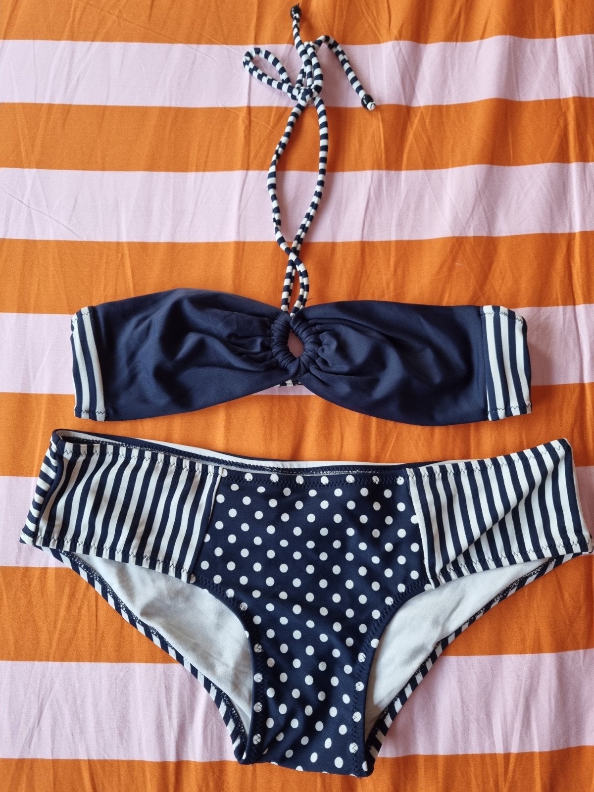 Solymar Bikini - Blauw gestreept en stippen, Kleding | Dames, Ophalen of Verzenden, Zo goed als nieuw, Blauw, Bikini