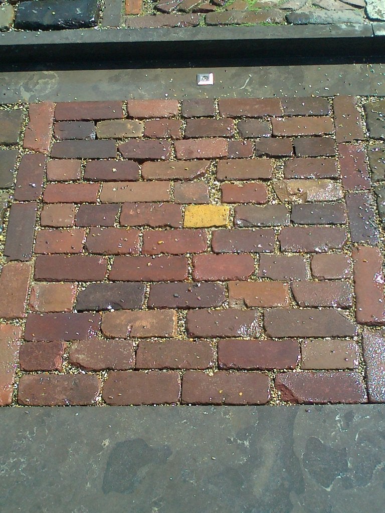 -- 100 m2 Oude hard gebakken 7-duimers, breukformaat --, Tuin en Terras, Gebruikt, Keramiek, Klinkers, Ophalen of Verzenden