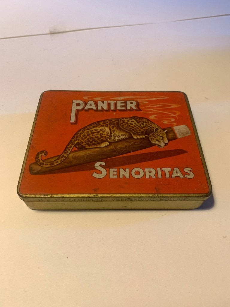 Vintage Panter Senoritas Sigarenblikje sigaren blikje tabak