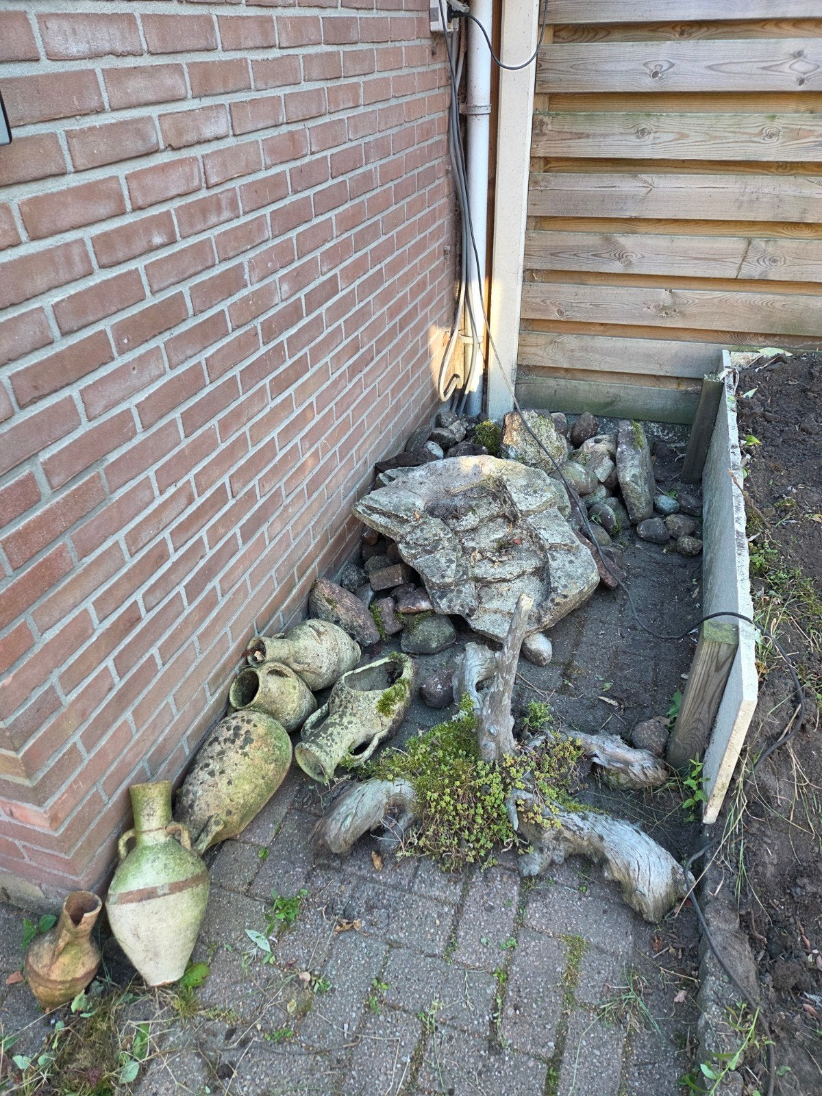 Decoratieve tuinpotten en stenen voor buiten, Tuin en Terras, Vijvers, Ophalen