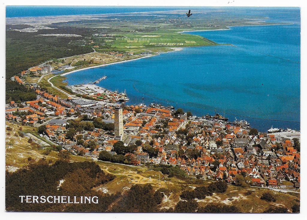 Terschelling gelopen ansichtkaart ( B2598), Ophalen of Verzenden, 1980 tot heden, Gelopen, Waddeneilanden