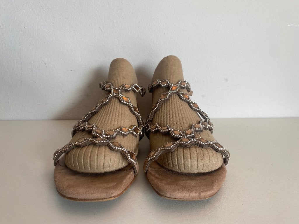 Bibi Lou sandaaltjes beige koper 37, Verzenden, Beige, Bibi Lou, Sandalen of Muiltjes