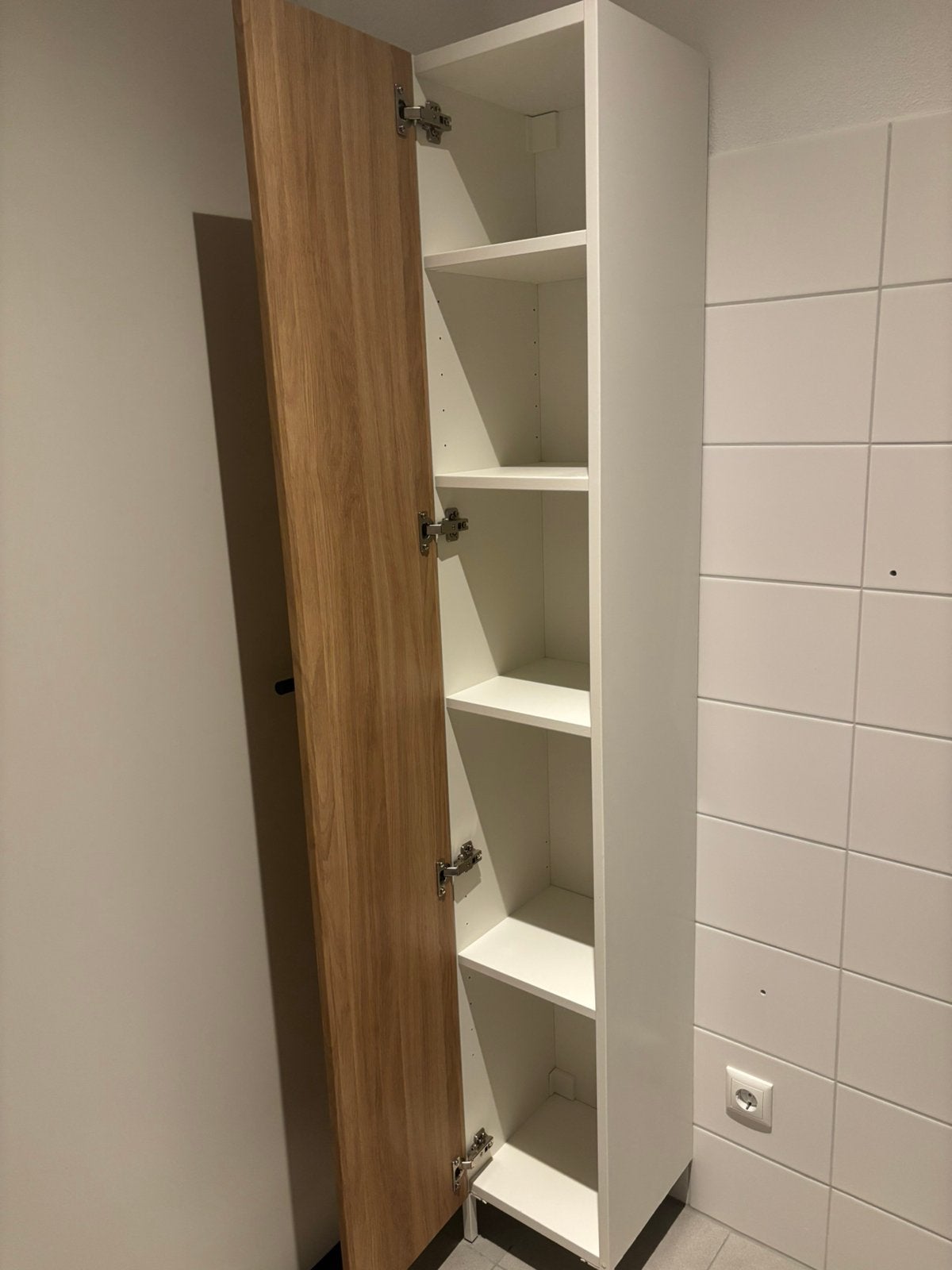 Ikea ENHET witte kast met planken met deur, Ophalen, (Half)hoge kast, Minder dan 50 cm, Zo goed als nieuw