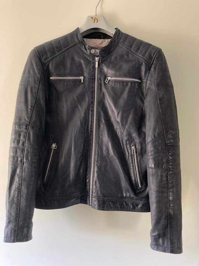 Goosecraft Leren Jas Zwart Maat L, Ophalen of Verzenden, Zo goed als nieuw, Maat 52/54 (L), Zwart