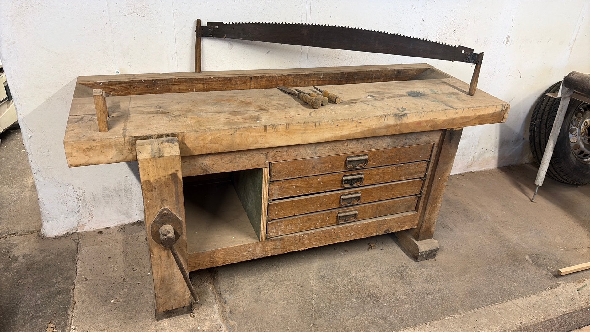 Te koop zwaar beuken werkbank, Zo goed als nieuw, Minder dan 100 cm, 25 tot 50 cm, 50 tot 100 cm