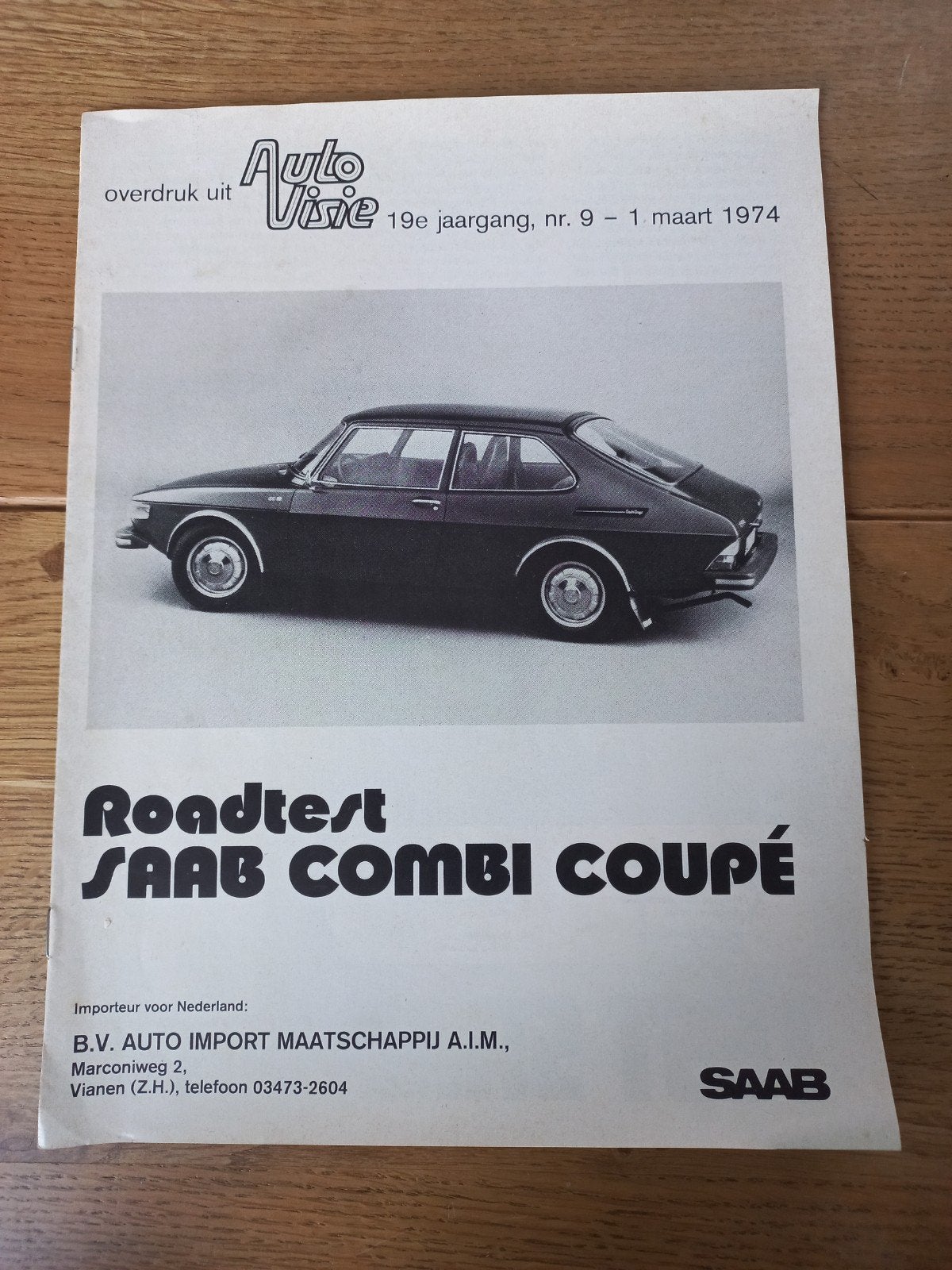 Autovisie van 1 maart 1974., Ophalen of Verzenden