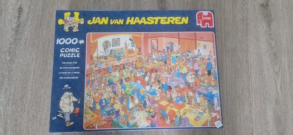 Jan van Haasteren de goochelbeurs, Ophalen of Verzenden, 500 t/m 1500 stukjes, Zo goed als nieuw, Legpuzzel