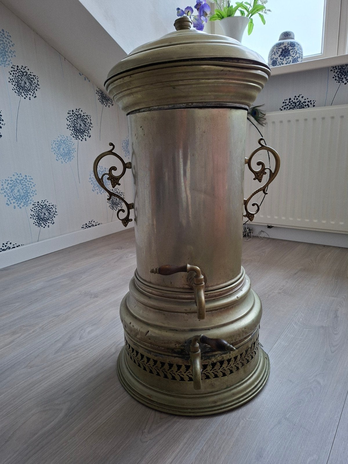 Amsterdamse horeca-koffiezetter, ca. 1950/'60, messing/koper, Antiek en Kunst, Ophalen, Koper