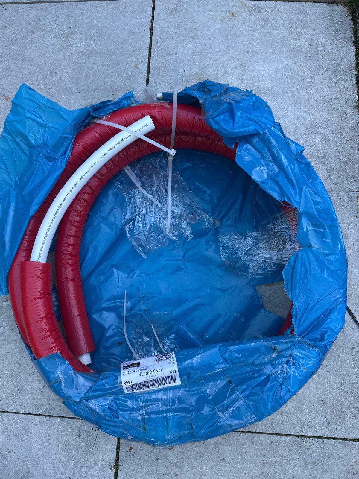 Nieuwe meerlagen buis geïsoleerde buizen voor verwarming CV, Doe-het-zelf en Verbouw, Pvc, Nieuw, Rechte buis, 40 tot 60 mm
