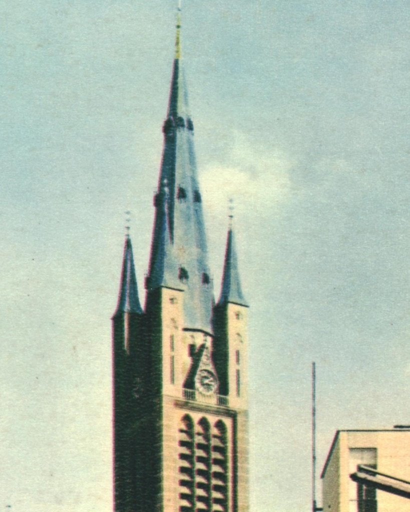 940603	Hilversum	St Vitus kerk	1959	postzegel afgeweekt, Ophalen of Verzenden, 1940 tot 1960, Gelopen, Noord-Holland