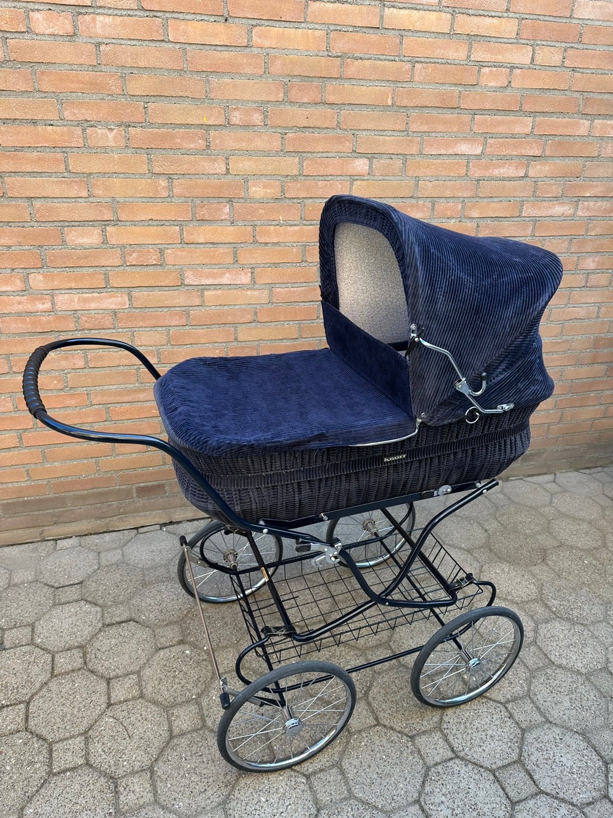 Vintage kinderwagen blauw rib. Knorr ., Kinderen en Baby's, Kinderwagens en Combinaties, Ophalen, Zo goed als nieuw, Overige merken