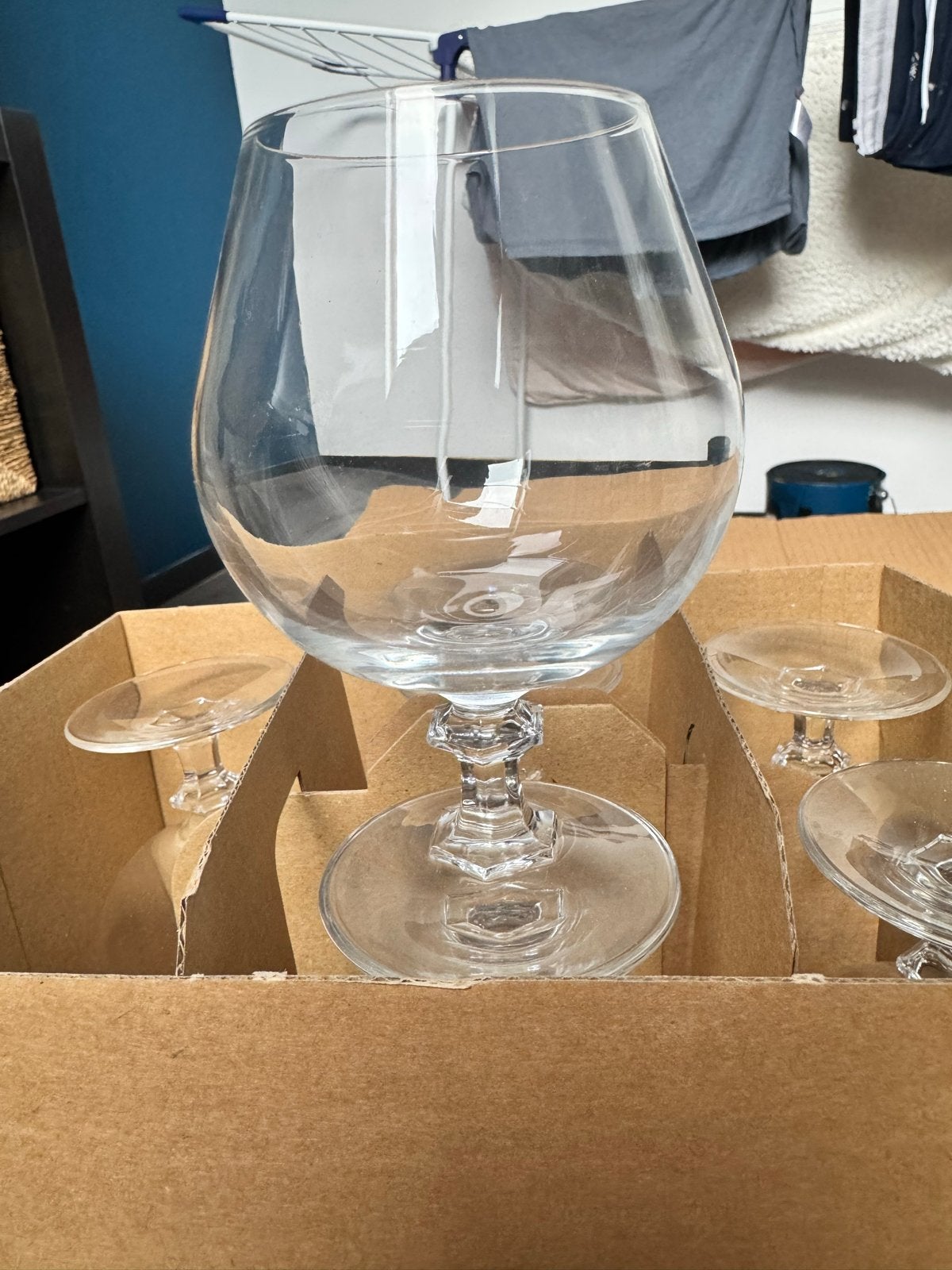 6x Vintage Kristallen Cognacglazen / Brandy SniftersJaren 70, Ophalen of Verzenden