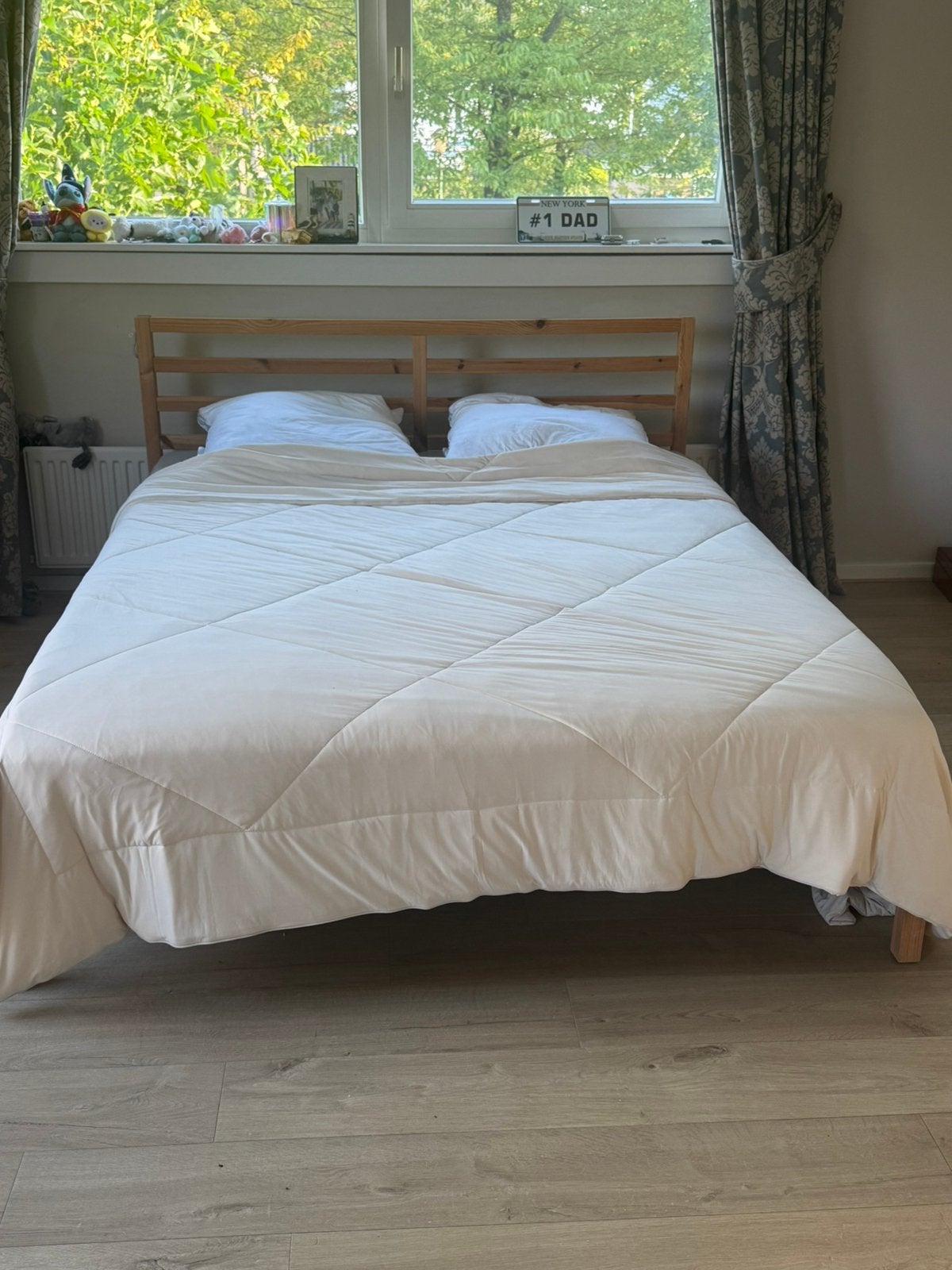 Ikea bed frame + matras + topper, Huis en Inrichting, Ophalen, Gebruikt, Tweepersoons, 200 cm