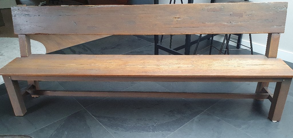Houten eetkamer bank, Huis en Inrichting, Ophalen, Minder dan 50 cm, Gebruikt, Eikenhout