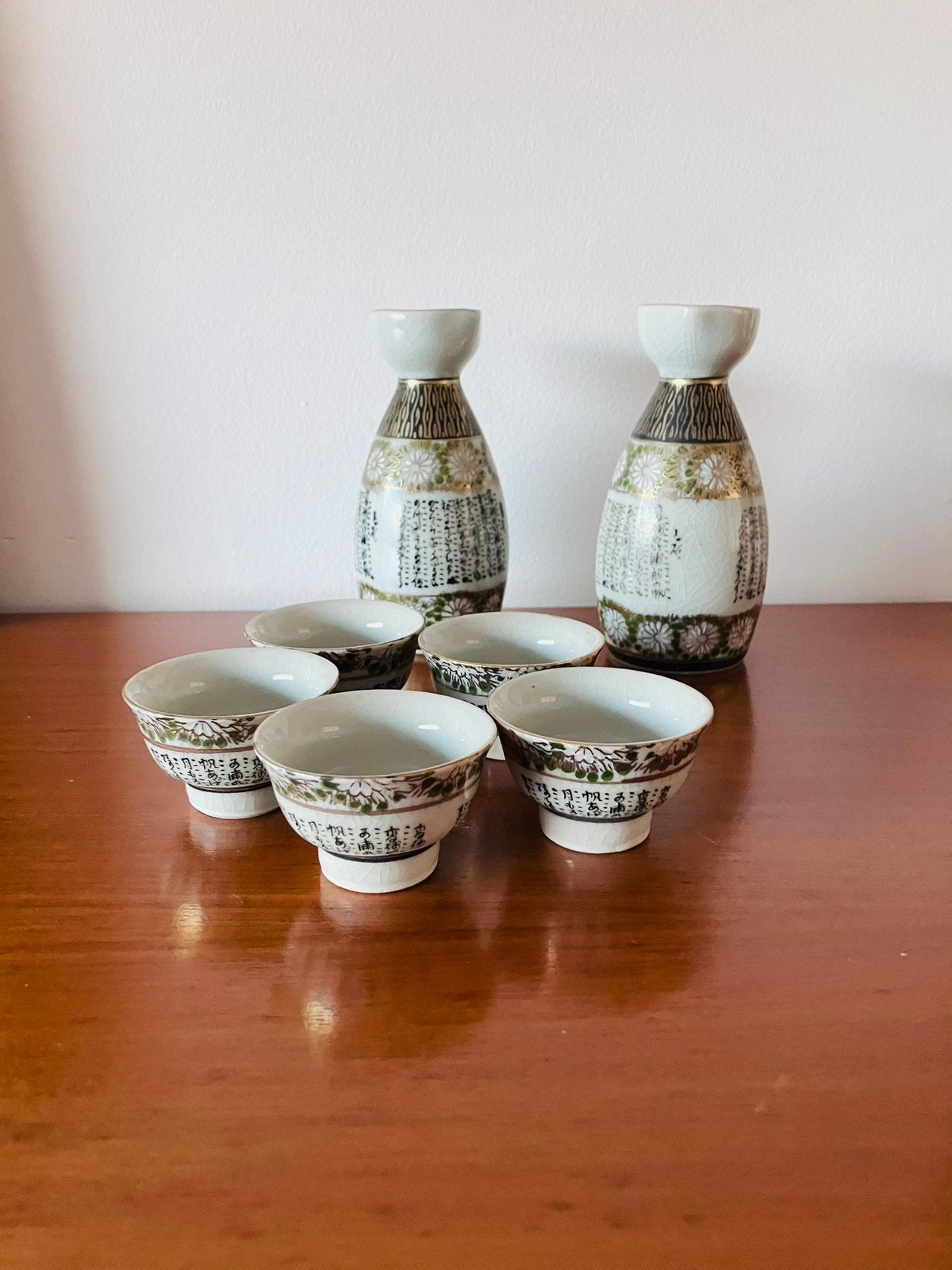 Japanse vintage Kutani sake-set, Ophalen of Verzenden