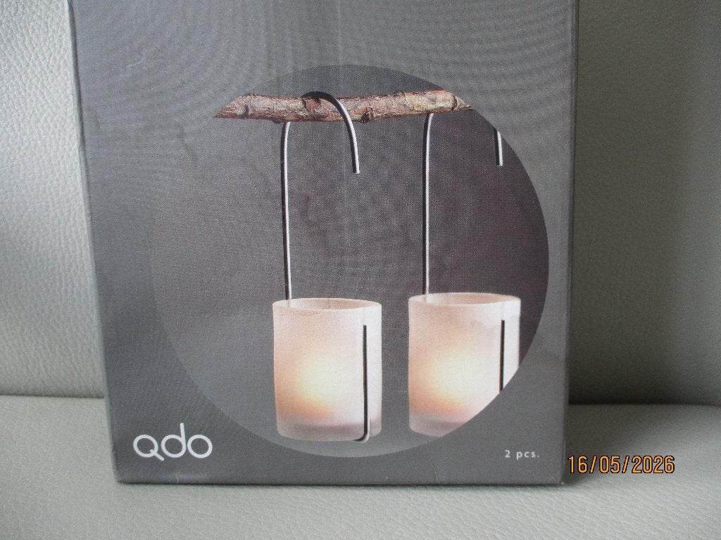 QDO - waxinelicht - design - Denemarken, Ophalen of Verzenden, Zo goed als nieuw, Glas, Waxinelichthouder
