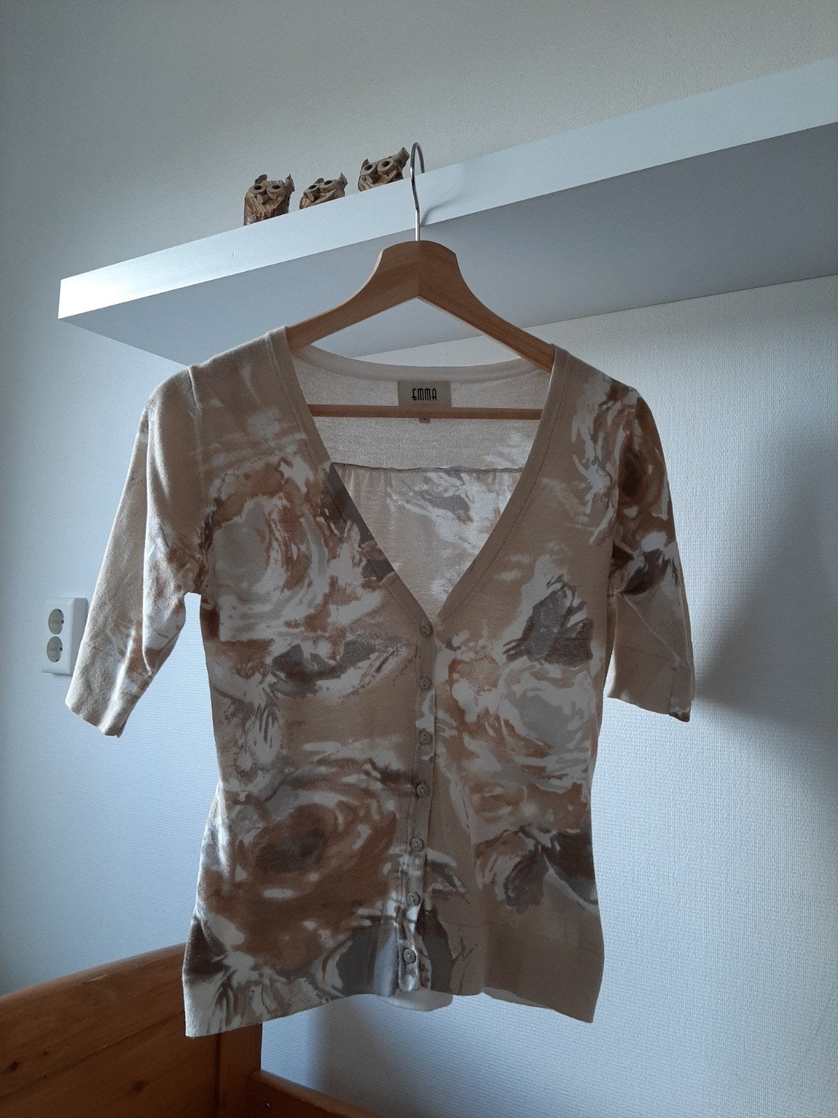 Emma top topje College style maat S, Meerkleurig, Korte mouw, Maat 36 (S), Gedragen