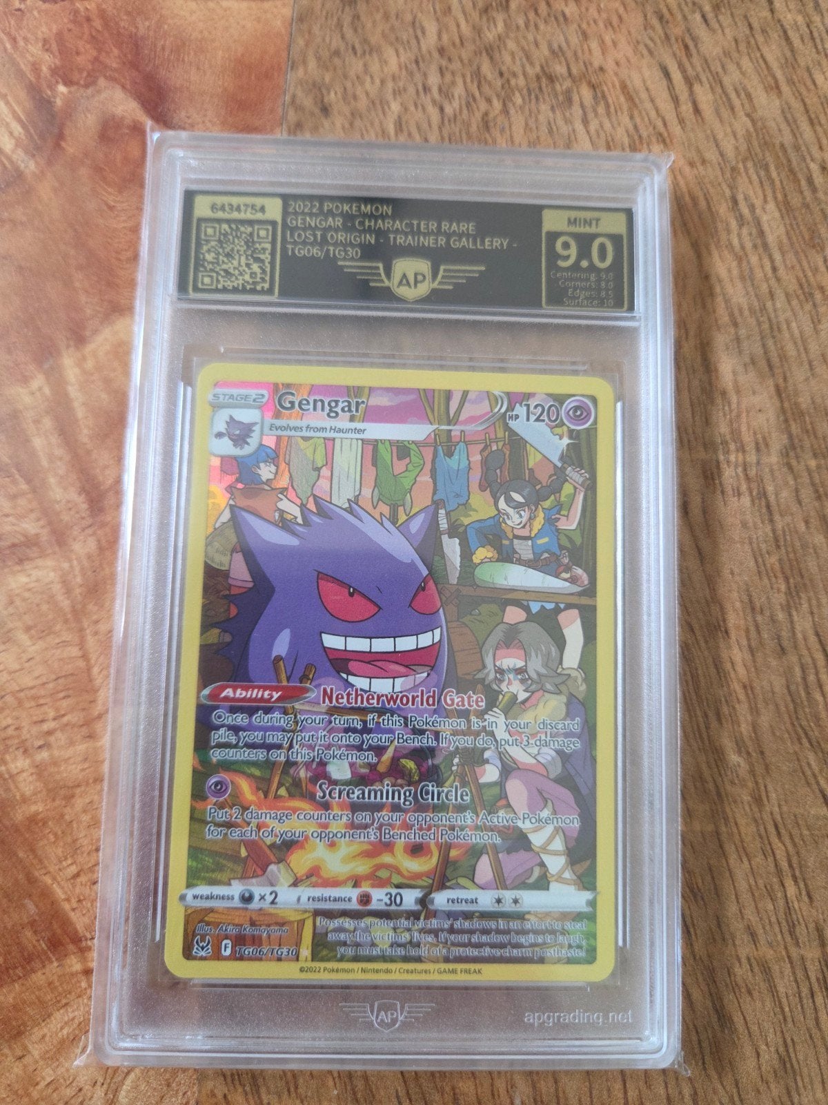 Gengar TG06/TG30 AP Grading 9.0 Mint Pokémon Kaart, Ophalen of Verzenden, Zo goed als nieuw, Losse kaart