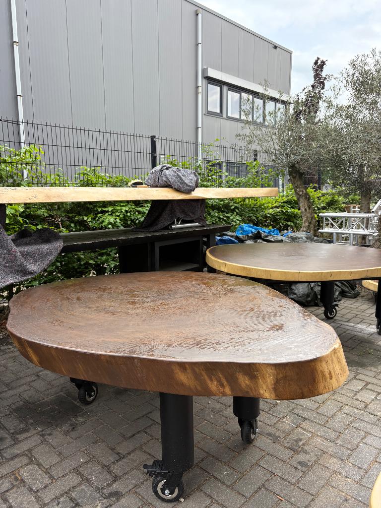 Suar tafels diverse soorten. Eettafel, bartafel, salontafel., Ophalen, Gebruikt, 200 cm of meer, Landelijk