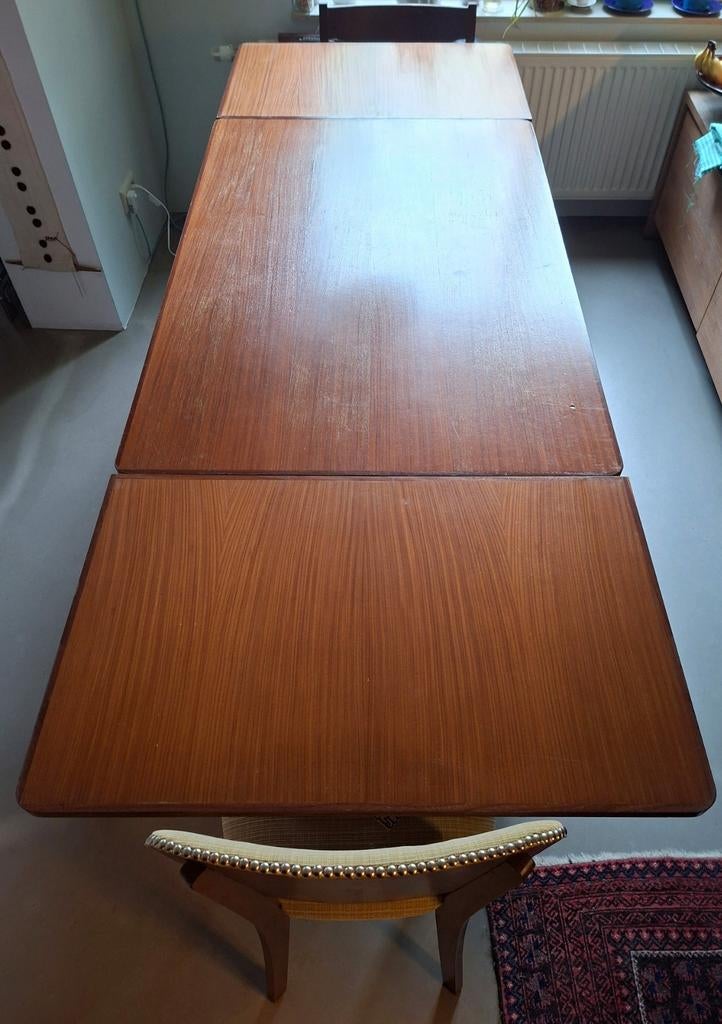 Vintage houten eettafel, Huis en Inrichting, Tafels | Eettafels, Ophalen, Gebruikt, Vintage, 50 tot 100 cm