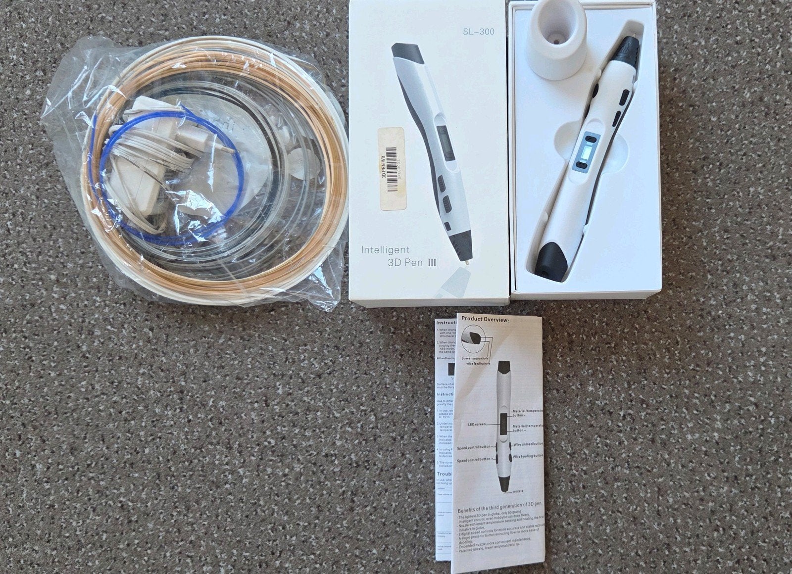 3D Pen Intelligent met filamenten (inkt), Overige thema's, Educatief, Gereedschap of Toebehoren, Meerkleurig