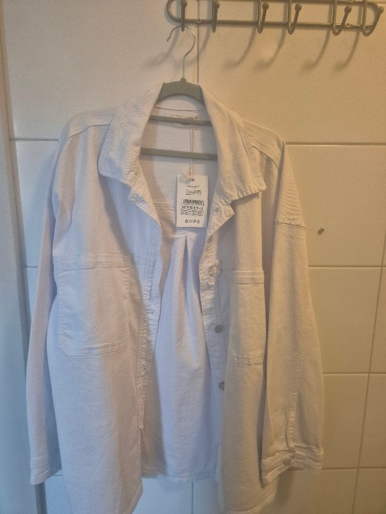 wit jack, Kleding | Dames, Jassen | Zomer, Wit, Maat 46/48 (XL) of groter, Zo goed als nieuw, Moon girl