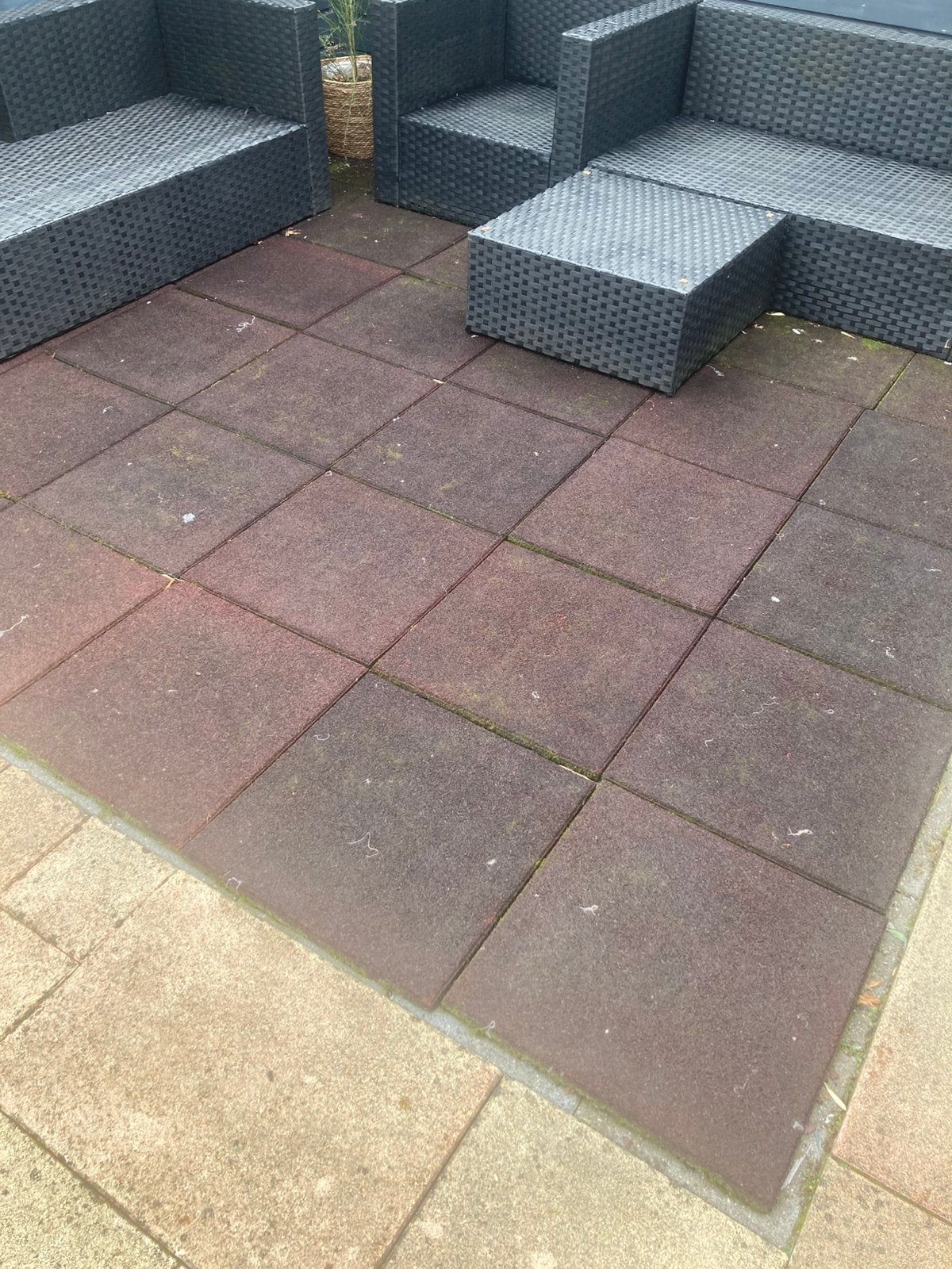 Rubberen tegels tuin/ speeltuin, Ophalen, Gebruikt, Overige typen, Rubber