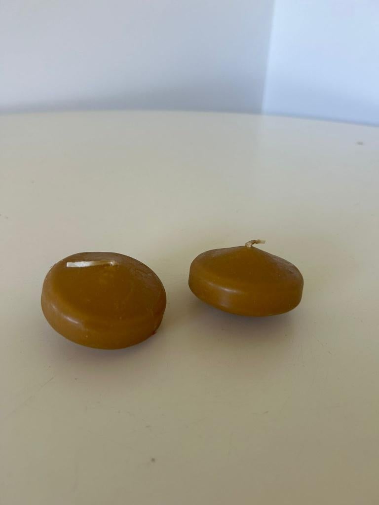 Gele kaarsen - 2 stuks – nieuw, Ophalen of Verzenden, Nieuw, Overige materialen, Kaars