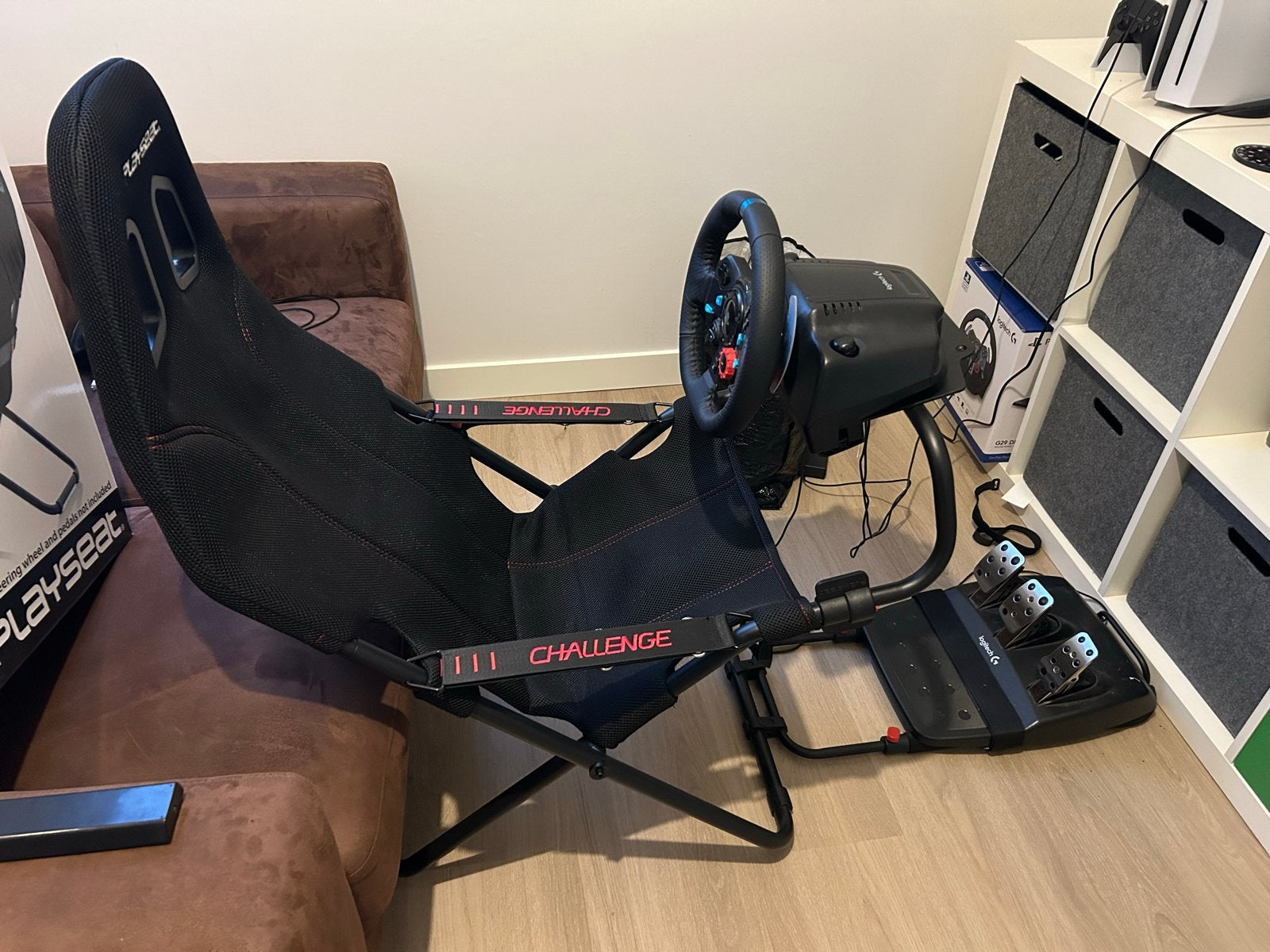 Playseat Challenge Racestoel met Logitech G29 Stuurwiel, 1 speler, Racen en Vliegen, Eén computer, Ophalen of Verzenden