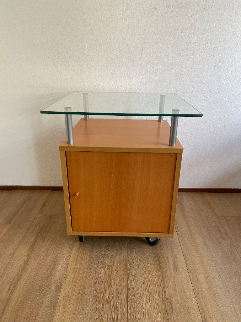 Bijzettafel met opbergruimte, Minder dan 55 cm, Gebruikt, Vierkant, Ophalen