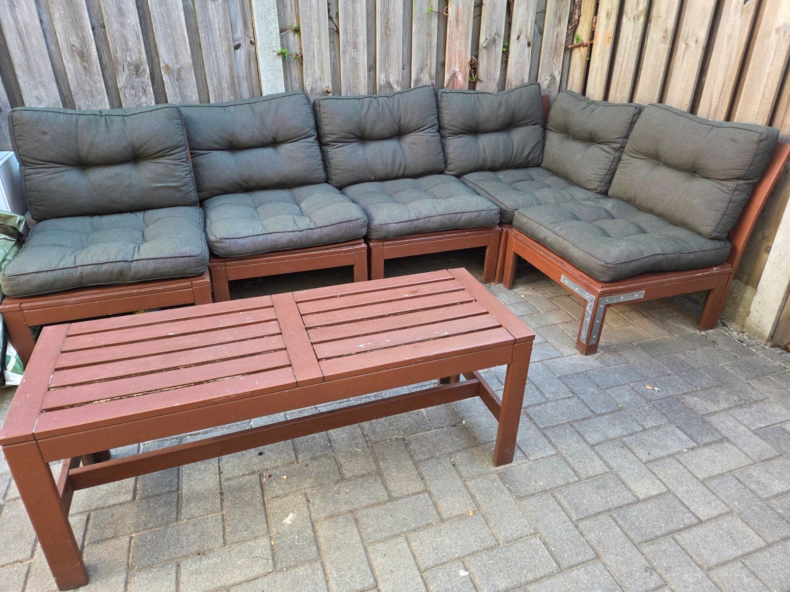 Applaro tuinset incl. kussens (semi-opknapper), Ophalen, 5 zitplaatsen, Gebruikt, Tuinset