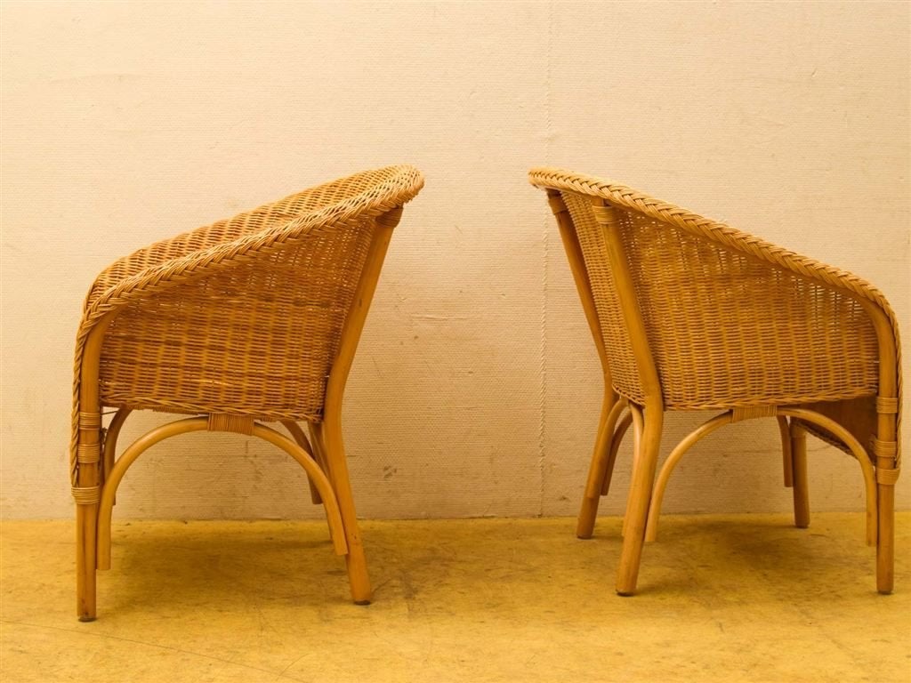 2 rotan stoelen 51428, Ophalen of Verzenden, Gebruikt, Bruin, Vijf, Zes of meer stoelen