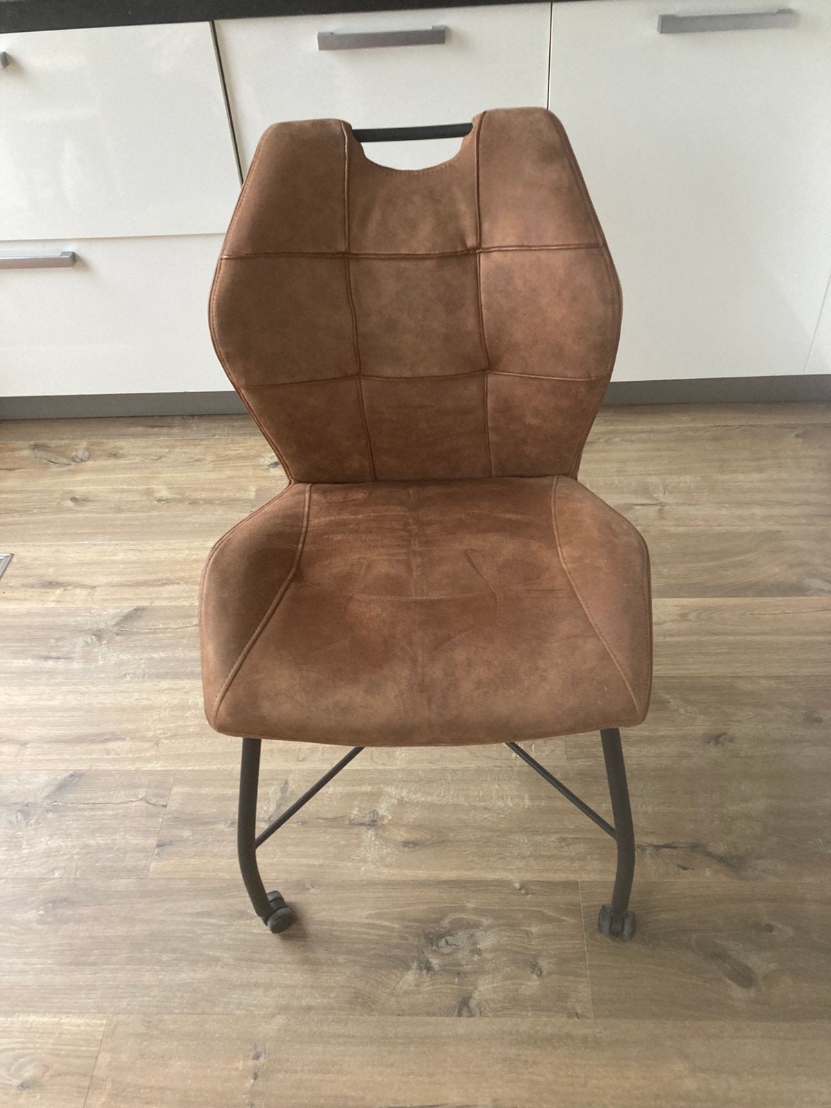 6 kuipstoelen, Ophalen, Gebruikt, Bruin, Overige materialen