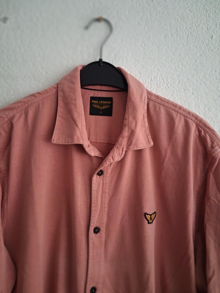 PME Legend overhemd - XXL - Roze/Oranje, Kleding | Heren, Oranje, Ophalen of Verzenden, Zo goed als nieuw, PME Legend