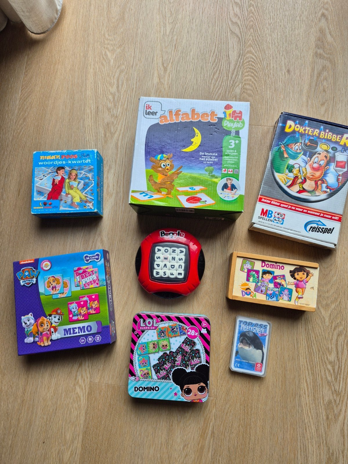 Diverse spellen voor kinderen, Gebruikt, Jumbo, MB Spellen, Nickelodeon, Ophalen of Verzenden, Een of twee spelers