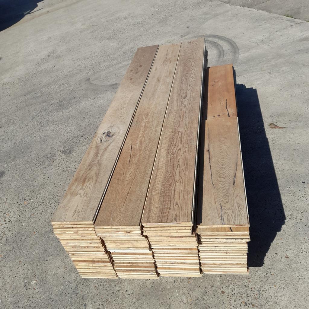 Eiken vloer lamelparket 32 m2 vloerdelen 19 cm breed, Doe-het-zelf en Verbouw, Vloerdelen en Plavuizen, Ophalen, Gebruikt, Vloerdelen of -planken