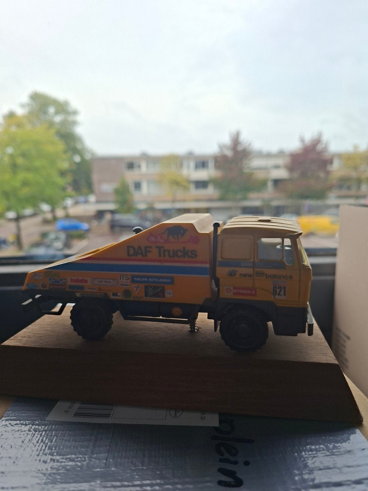 DAF Trucks Dakar '85 schaalmodel - Winnaar Heavy Trucks, Ophalen of Verzenden, Zo goed als nieuw, Overige merken