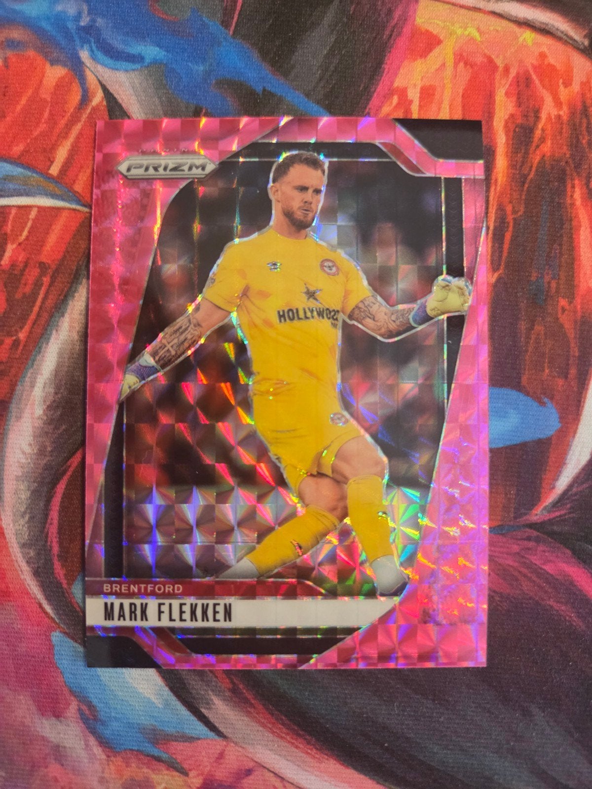 Panini Prizm Mark Flekken Brentford Pink Prizm, Ophalen of Verzenden, Zo goed als nieuw, Buitenlandse clubs, Spelerskaart