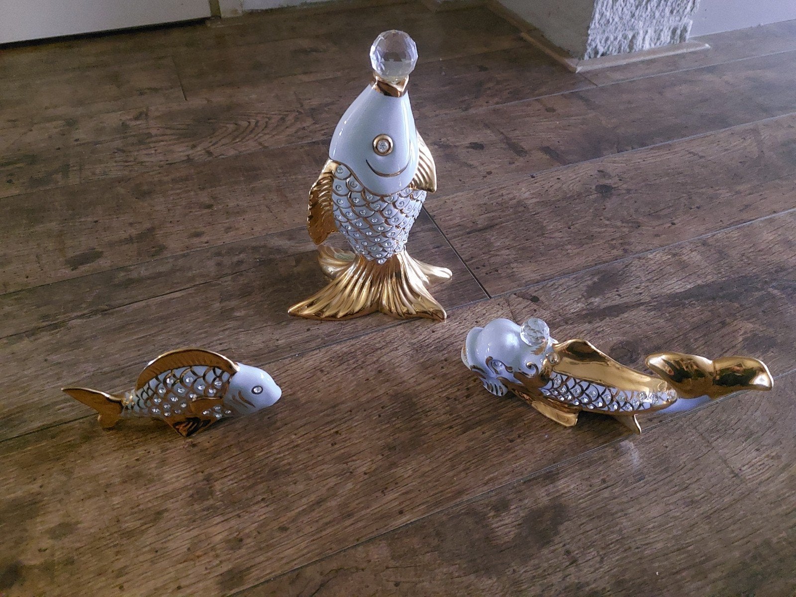 capodimonte vissen met swarovski kristel, Ophalen, Zo goed als nieuw, Figuurtje