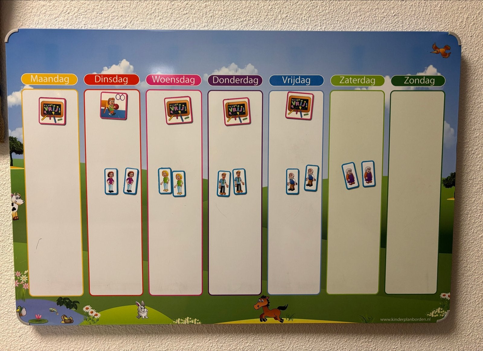 Kinderplanbord - dagplanner, Ophalen, Zo goed als nieuw