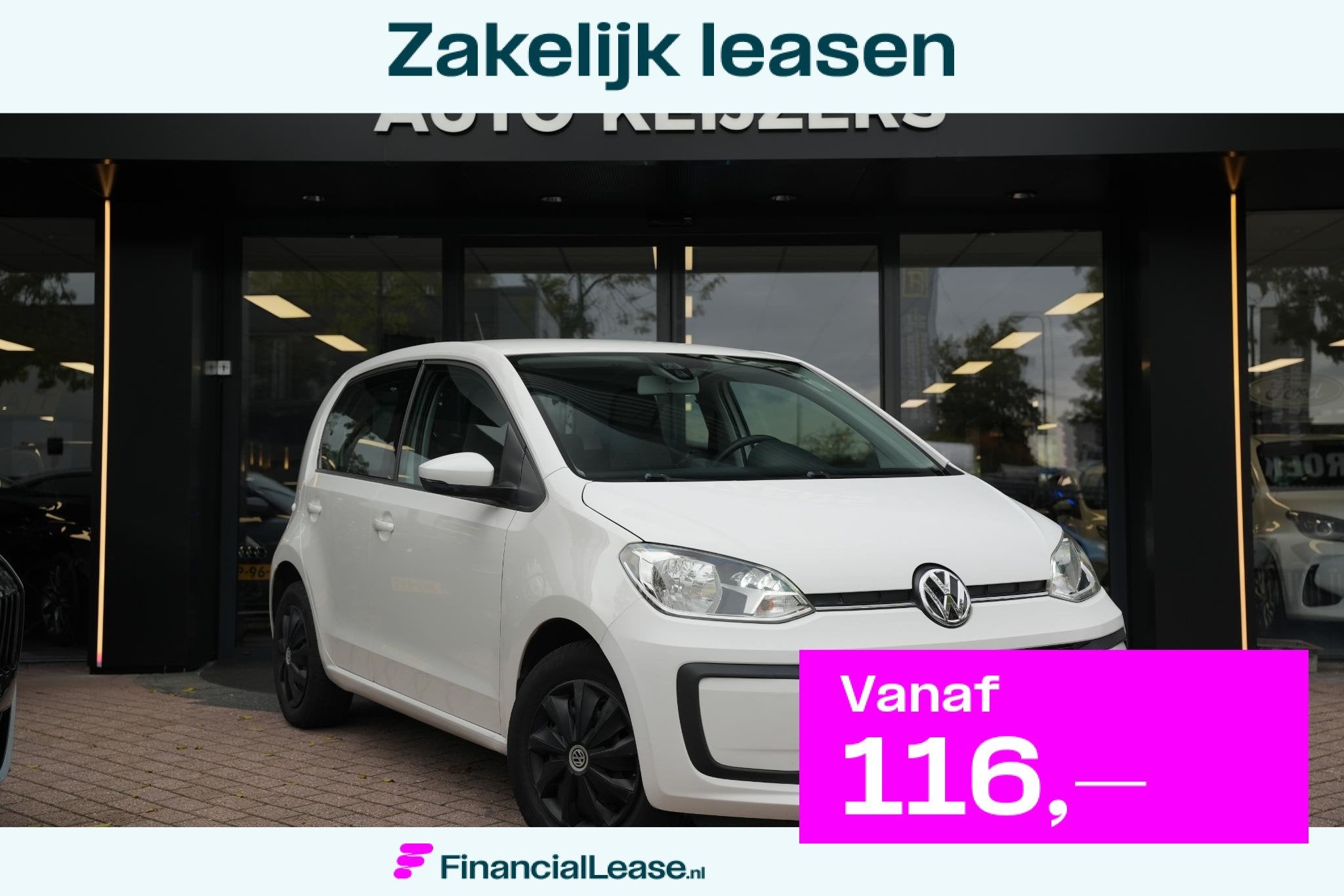 Volkswagen Up! 1.0 BMT move up! Regensensor Hill hold Airco, Voorwielaandrijving, Stof, Gebruikt, Wit